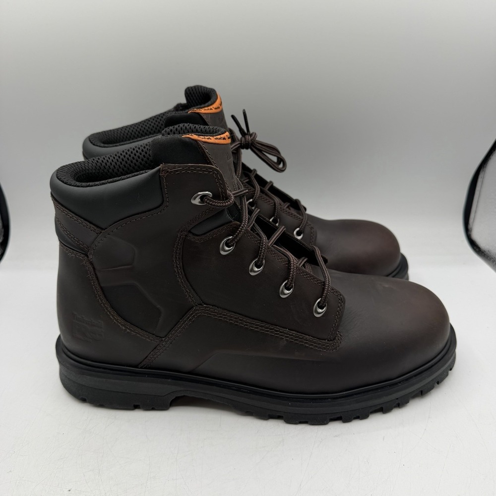 Timberland PRO Magnus Work Boots Mens Sz 11 W WIDE Brown Leather 6" Safety Toe